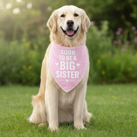 Soon To Be A Big Sister Dog Bandana