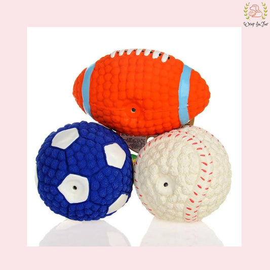 Squeaky Baseball Rugby Football Combo