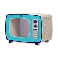 TV-Shaped Corrugated Cat Scratcher House with Catnip