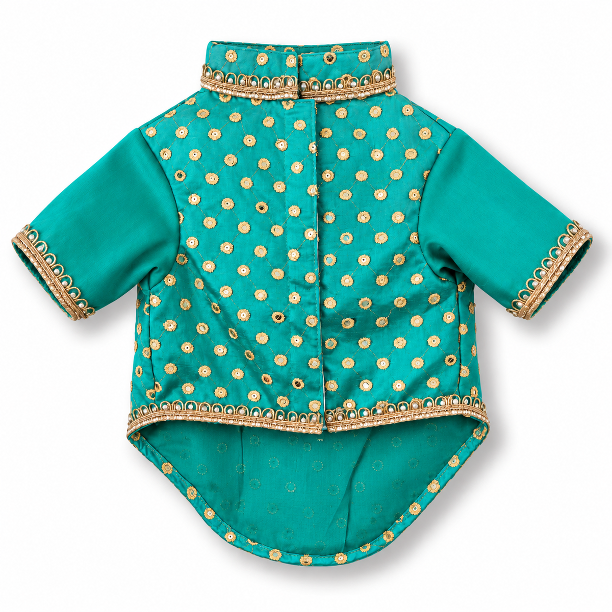 Teal Gold Dog Kurta
