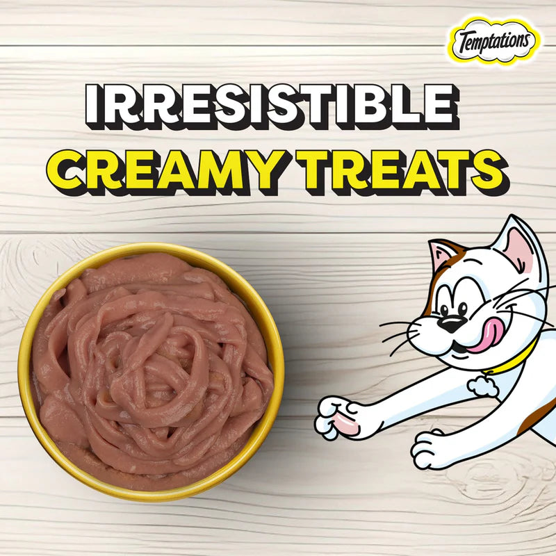 Temptations Creamy Purrrr-ee Chicken & Tuna Lickable Cat Treat