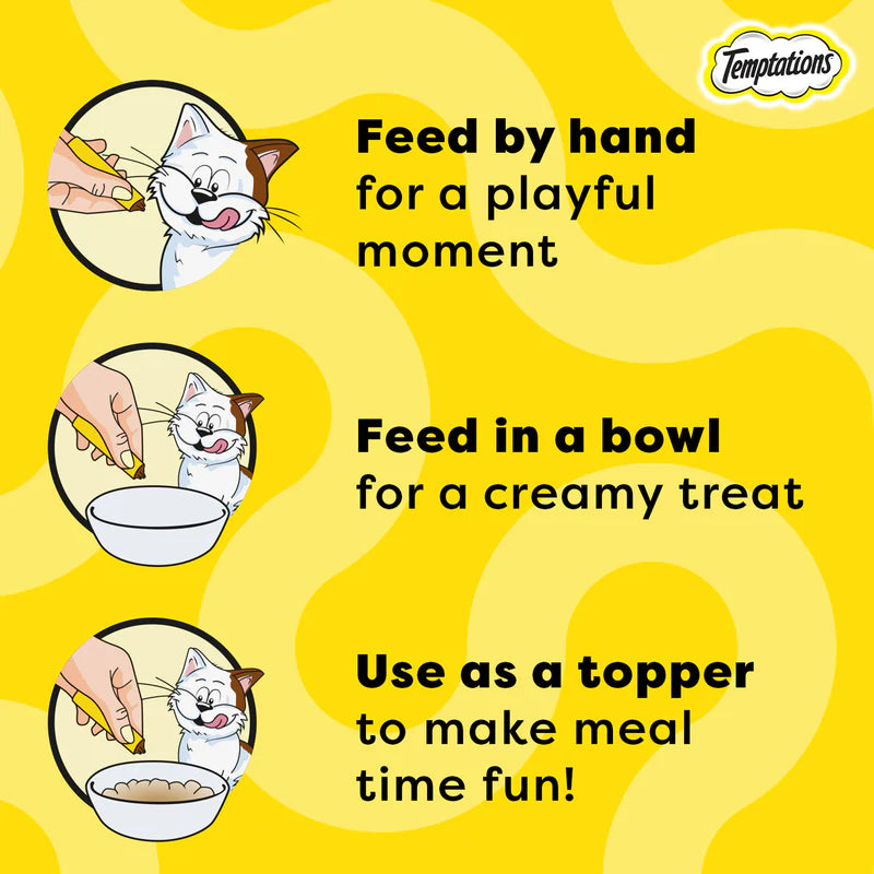 Temptations Creamy Purrrr-ee Chicken & Tuna Lickable Cat Treat