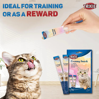 Trixie Creamy Snack White Fish Lickable Treat for Cats
