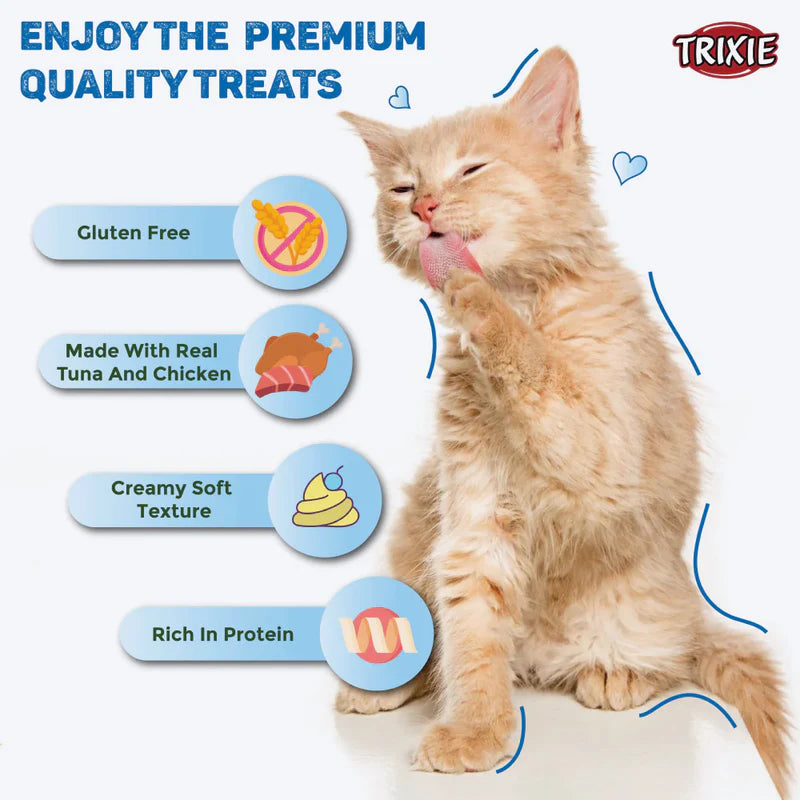 Trixie Creamy Snack White Fish Lickable Treat for Cats