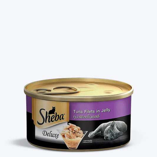 Sheba Deluxe Tuna Fillets in Jelly Wet Cat Food for Adult Cats