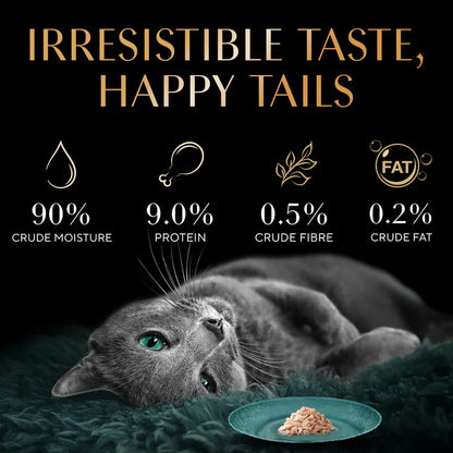 Sheba Deluxe Tuna Flakes & Salmon in Gravy Wet Cat Food for Adult Cats | Premium 85g Can