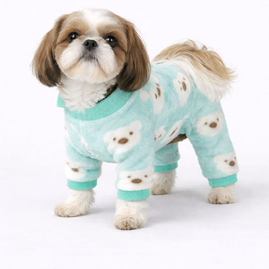 Teal Teddy Winter Jumpsuit – Warm Dog Winter Wear