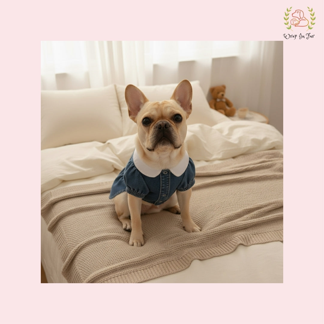 DenimChic Dog Dress – Soft, Stylish & Perfect for All Breeds