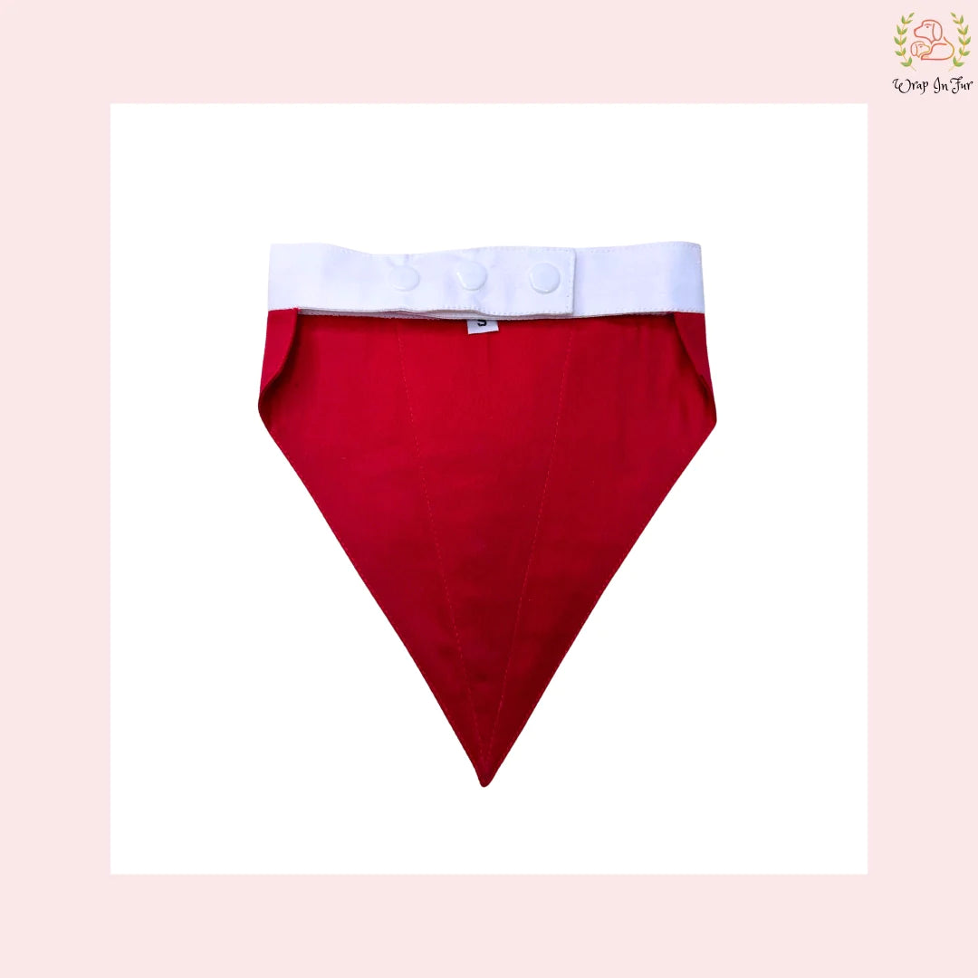 Vibrant Red Tuxedo Style Dog Bandana - Formal Wedding Accessory