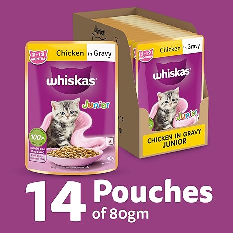 Whiskas Junior Chicken In Gravy Pouch 80g