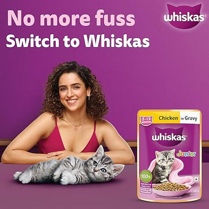 Whiskas Junior Chicken In Gravy Pouch 80g