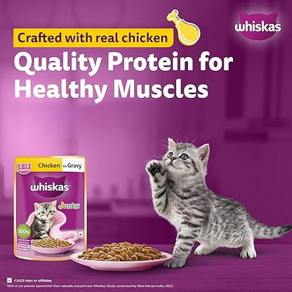 Whiskas Junior Chicken In Gravy Pouch 80g