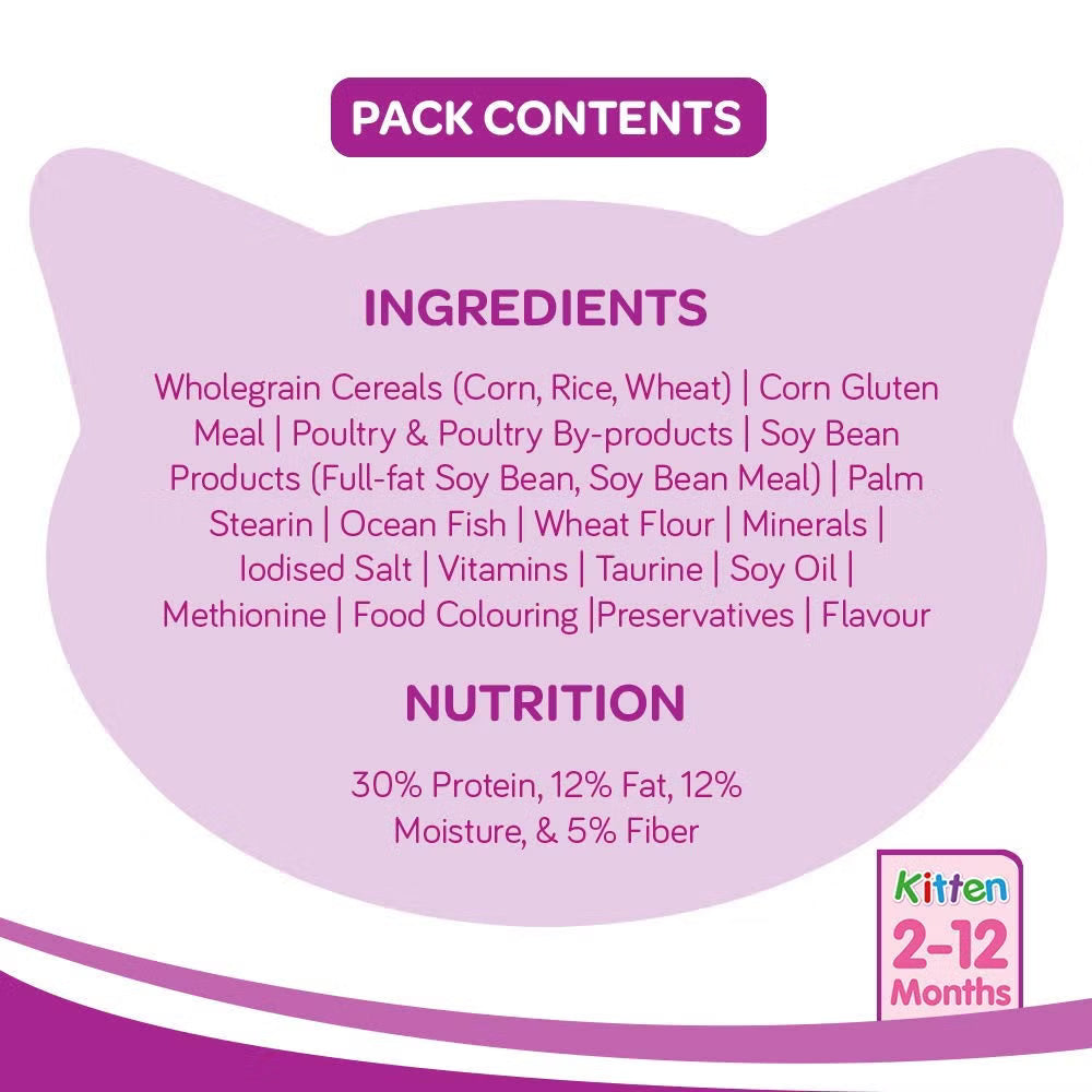 Whiskas Junior Ocean Fish Milky Dry Food for Cats 50g