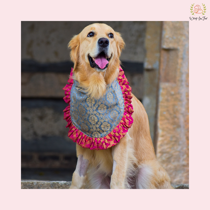 Grey Pink Festive Bandana