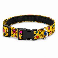 Yellow Fab Dog Collar