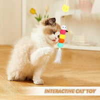 Hanging Cat Toy with Elastic Cord & Feather Teaser