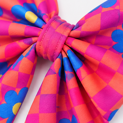 Pink Summer Dog Bow Collar