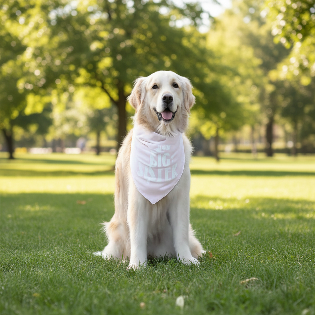 Soon To Be A Big Sister Dog Bandana