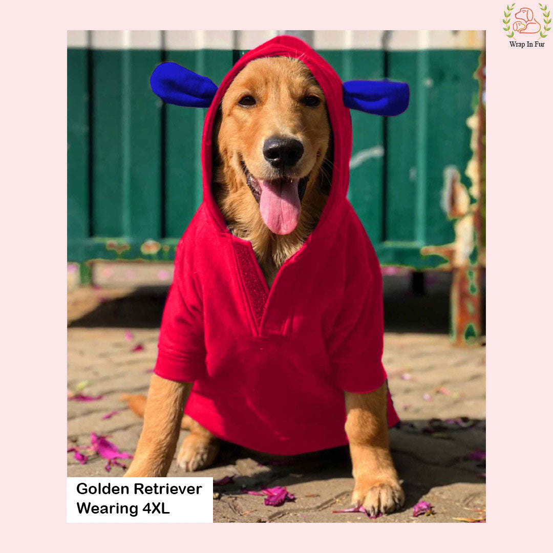 golden retriever Pink winter hoodie