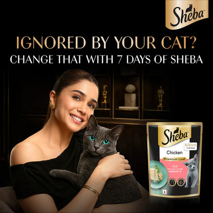 Sheba Chicken Premium Loaf Wet Kitten Food (2–12 Months) | 70g Pouch