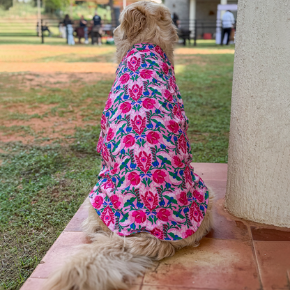 Pink Floral Dog Kurta