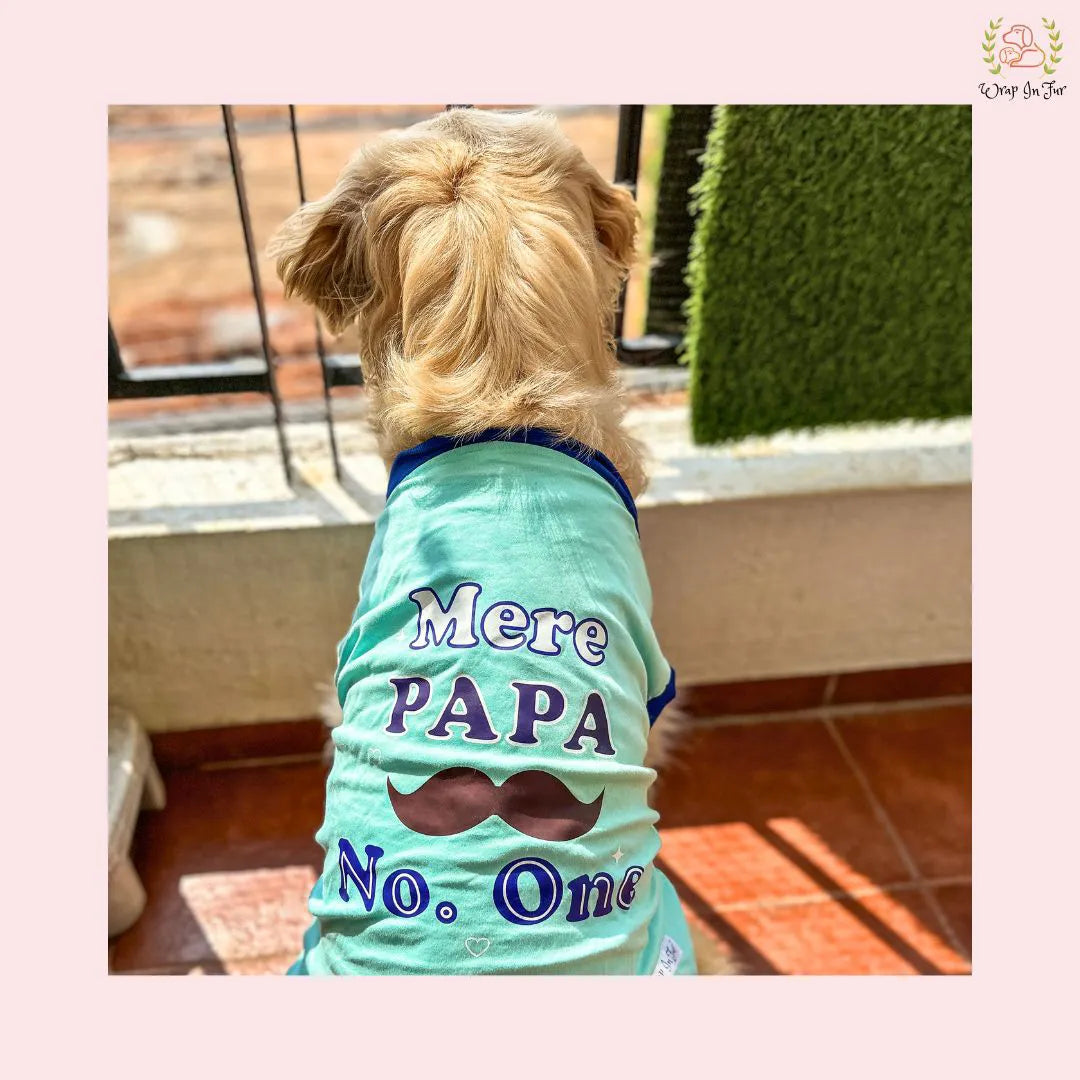 mere papa number one dog tshirt