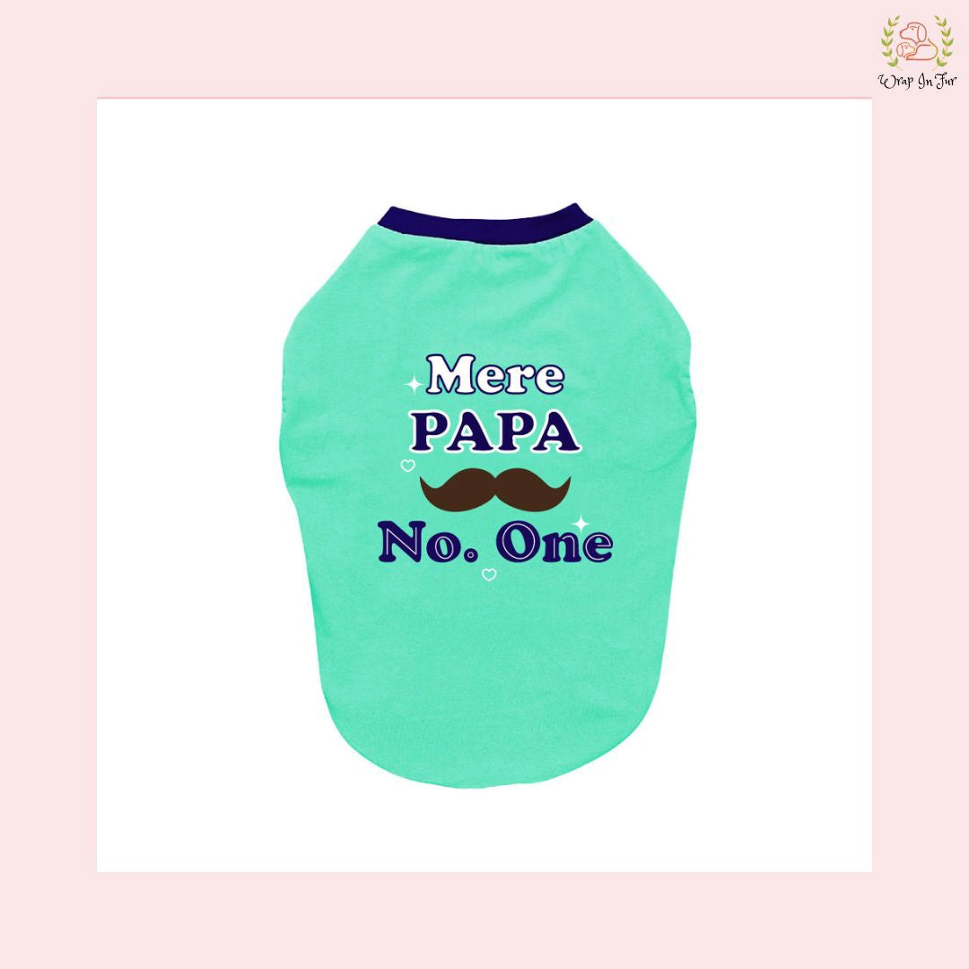 mere papa number one dog tshirt