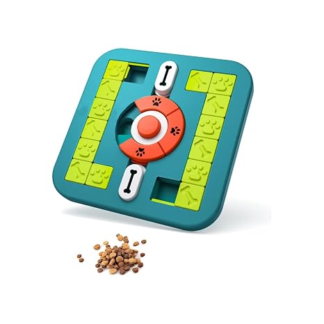 Interactive Dog & Cat Puzzle Toy with Squeaker & Treat Dispenser