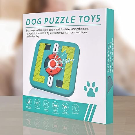 Emily Pets Interactive Dog & Cat Puzzle Toy with Squeaker & Treat Dispenser