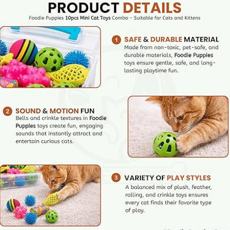 10-Piece Interactive Cat Toy