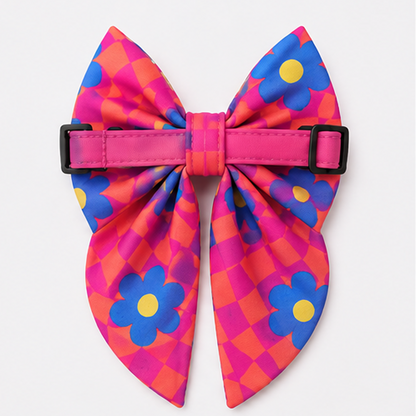 Pink Summer Dog Bow Collar