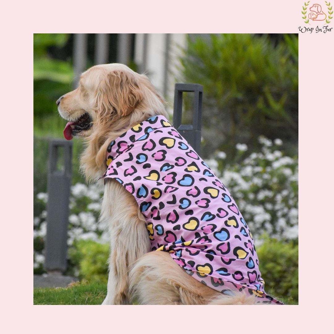 pink heart dog shirt