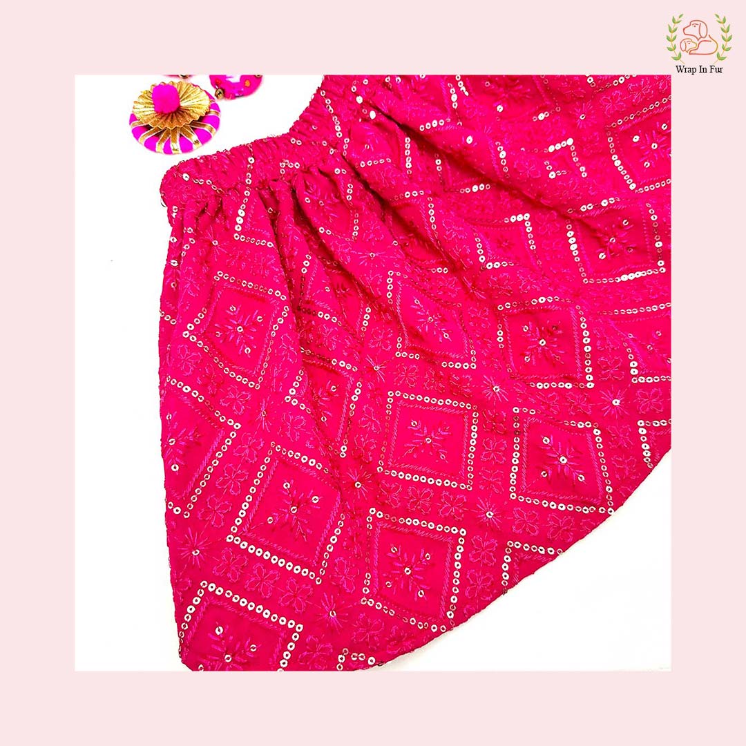 pink dog lehenga