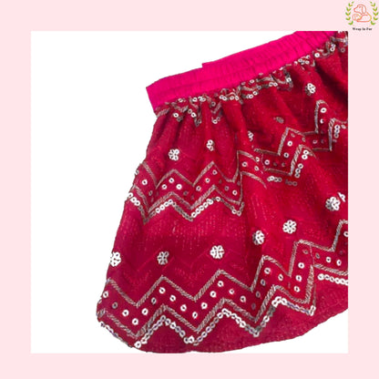 pink dog lehenga