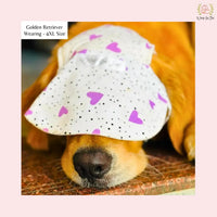 purple heart printed dog cap