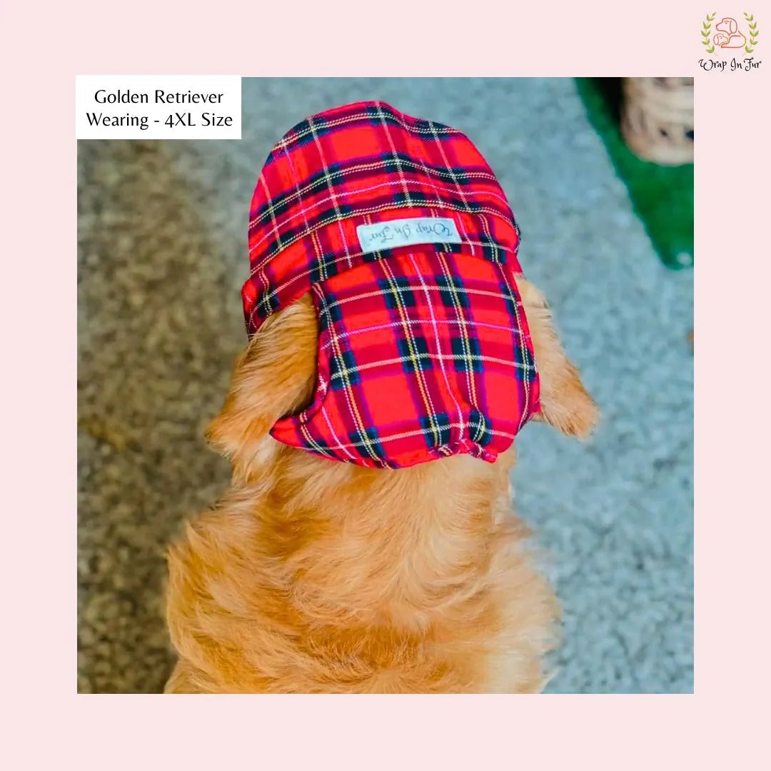 red check cap for small dog