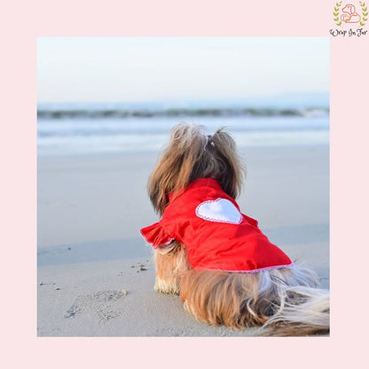 shhtzu Red White Applique Shirt