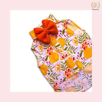 Tropical Orange Cut Sleeves Dog Shirt