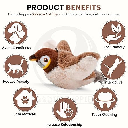Flapping Sparrow Cat Toy 
