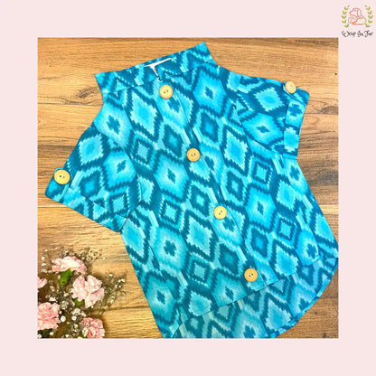 Blue Paradise Dog Kurta - Premium Indian Dog Ethnic Wear