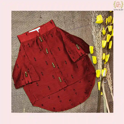 Emerald Raw Silk Dog Kurta - Premium Indian Dog Ethnic Wear