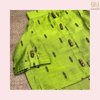 Emerald Raw Silk Dog Kurta - Premium Indian Dog Ethnic Wear