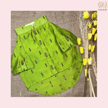 Emerald Raw Silk Dog Kurta - Premium Indian Dog Ethnic Wear