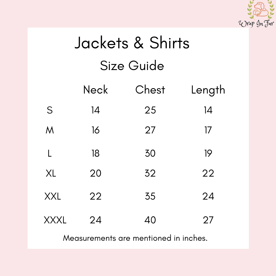 size chart rose dog lehenga choli