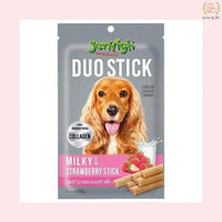 JerHigh Duo Stick Dog Treat – Milk with Strawberry Stick