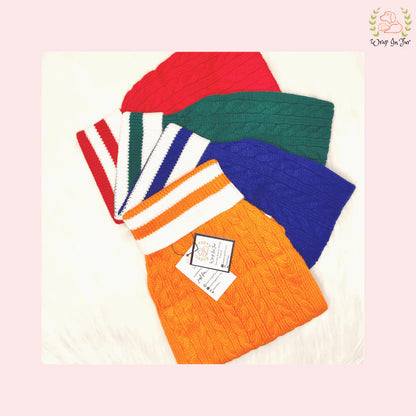 Orange Glow Dog Sweater – Warm & Cozy Solid Knit