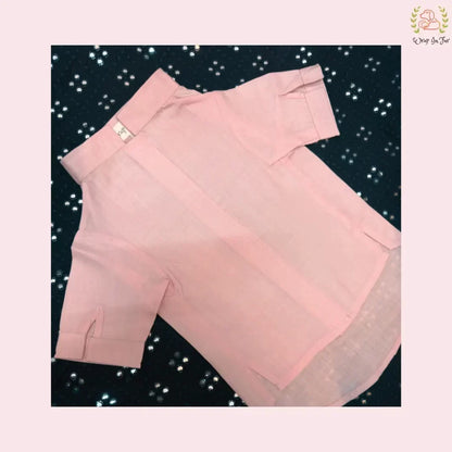 Pink Printed Jacket Kurta Set