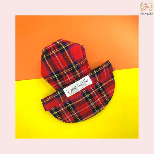 red check dog cap