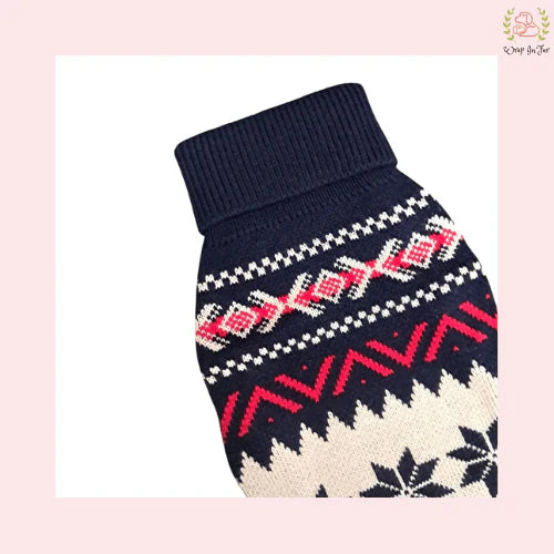 Snowflake Winter Dog Sweater – Warm, Soft & Stylish
