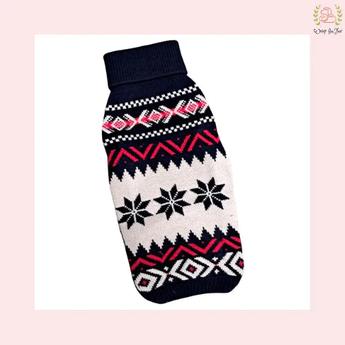 Snowflake Winter Dog Sweater – Warm, Soft & Stylish